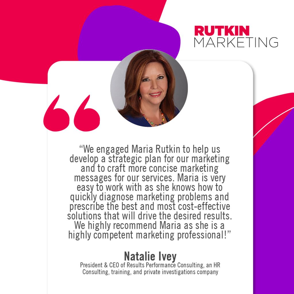 Testimonial graphic featuring positive client feedback about Rutkin Marketing’s 3-email outreach strategy and measurable pipeline growth